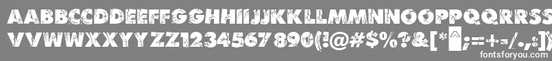 MBenKrush Font – White Fonts on Gray Background