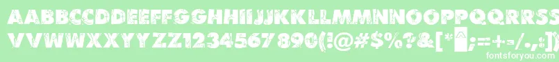 MBenKrush Font – White Fonts on Green Background