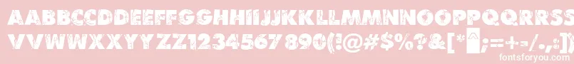 MBenKrush Font – White Fonts on Pink Background