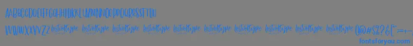 VayenthaSans-Schriftart – Blaue Schriften auf grauem Hintergrund