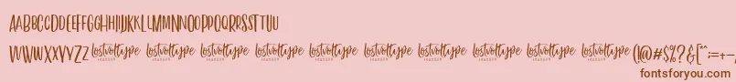 VayenthaSans Font – Brown Fonts on Pink Background