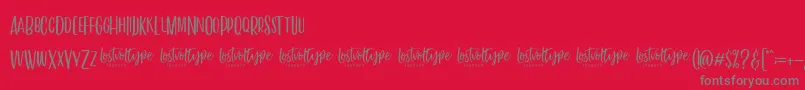 VayenthaSans-Schriftart – Graue Schriften auf rotem Hintergrund