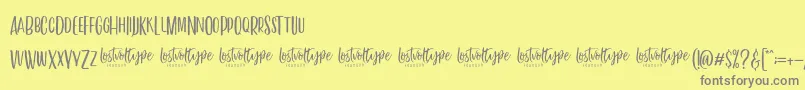 VayenthaSans Font – Gray Fonts on Yellow Background