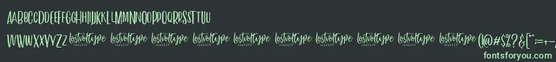 VayenthaSans Font – Green Fonts on Black Background