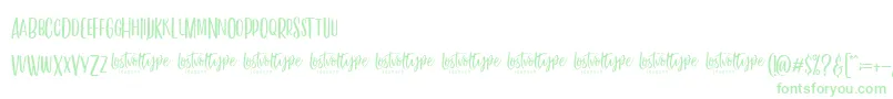 VayenthaSans Font – Green Fonts on White Background