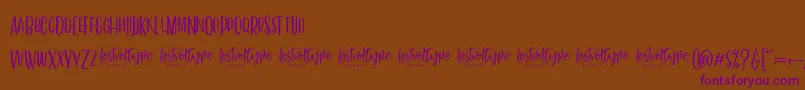 VayenthaSans Font – Purple Fonts on Brown Background