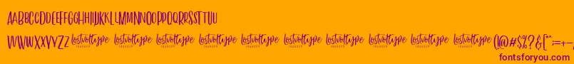 VayenthaSans Font – Purple Fonts on Orange Background