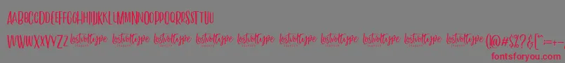 VayenthaSans Font – Red Fonts on Gray Background