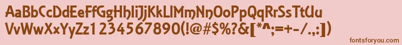 Czcionka EstelleRegular – brązowe czcionki na różowym tle