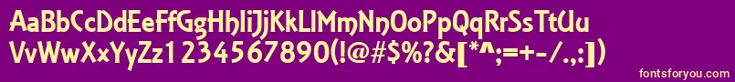 EstelleRegular Font – Yellow Fonts on Purple Background