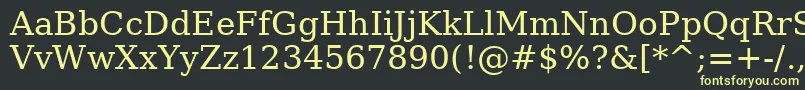 フォントAeMashq – 黒い背景に黄色の文字