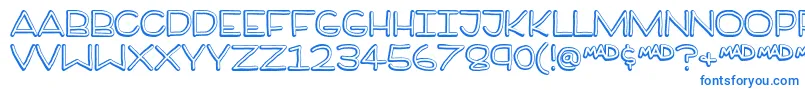 Brotherman Font – Blue Fonts on White Background