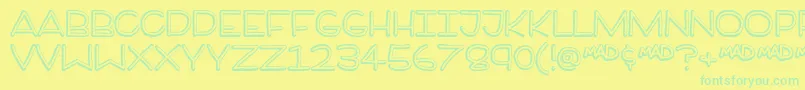 Brotherman Font – Green Fonts on Yellow Background