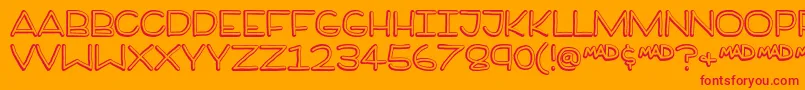 Brotherman Font – Red Fonts on Orange Background