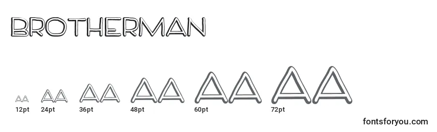 Brotherman Font Sizes