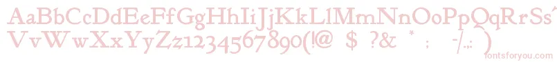 Kelmscot Font – Pink Fonts on White Background