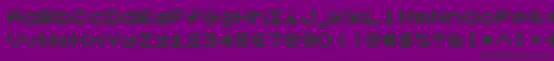 フォントLilliputSteps – 紫の背景に黒い文字