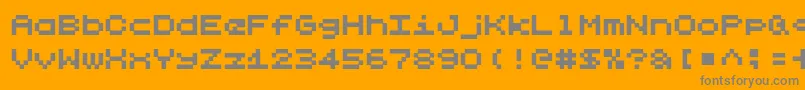 LilliputSteps Font – Gray Fonts on Orange Background