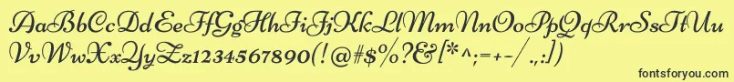 NiconneRegular Font – Black Fonts on Yellow Background