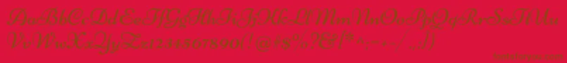 NiconneRegular Font – Brown Fonts on Red Background