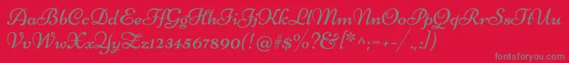 NiconneRegular Font – Gray Fonts on Red Background