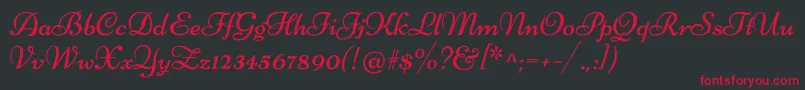 NiconneRegular Font – Red Fonts on Black Background