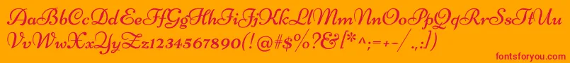 Шрифт NiconneRegular – красные шрифты на оранжевом фоне