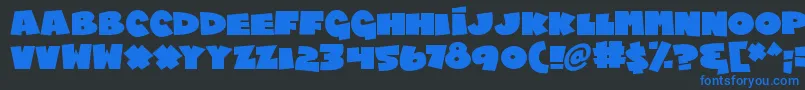 Chublings Font – Blue Fonts on Black Background