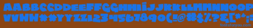 Chublings Font – Blue Fonts on Brown Background