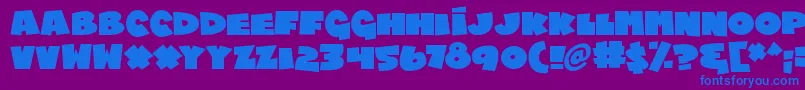 Chublings Font – Blue Fonts on Purple Background