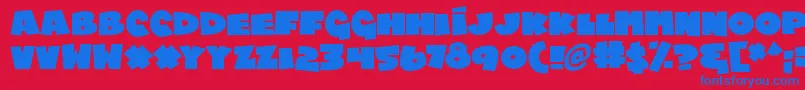 Chublings-fontti – siniset fontit punaisella taustalla