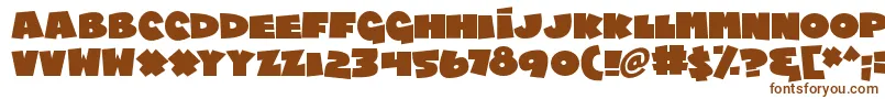 Chublings-fontti – ruskeat fontit valkoisella taustalla