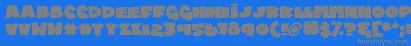 フォントChublings – 青い背景に灰色の文字