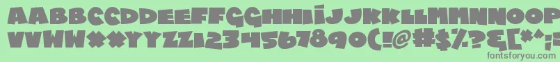 Chublings Font – Gray Fonts on Green Background