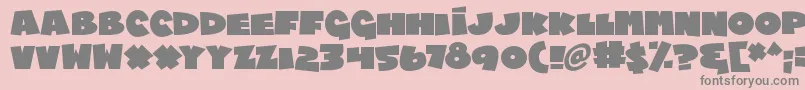 Chublings Font – Gray Fonts on Pink Background