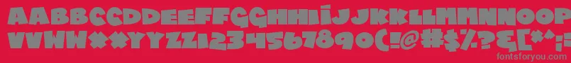 Chublings Font – Gray Fonts on Red Background