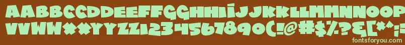 Chublings Font – Green Fonts on Brown Background