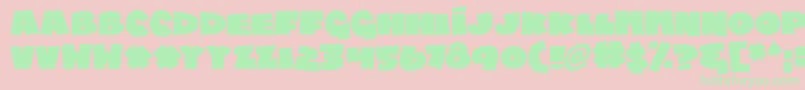 Chublings-Schriftart – Grüne Schriften auf rosa Hintergrund