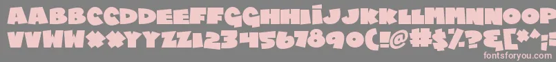 Chublings Font – Pink Fonts on Gray Background