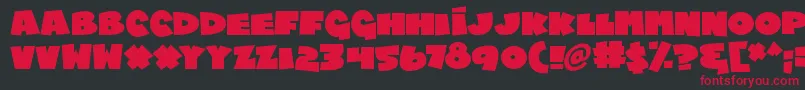Chublings Font – Red Fonts on Black Background