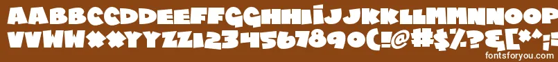 Chublings Font – White Fonts on Brown Background