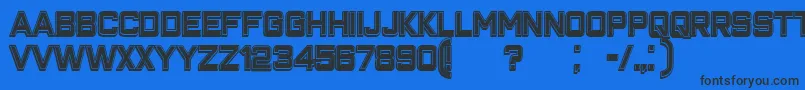ClosenessOutlineFilled Font – Black Fonts on Blue Background