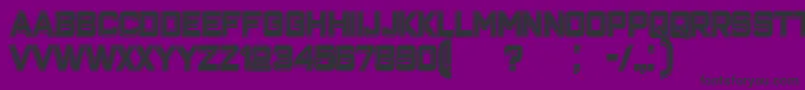 ClosenessOutlineFilled-Schriftart – Schwarze Schriften auf violettem Hintergrund