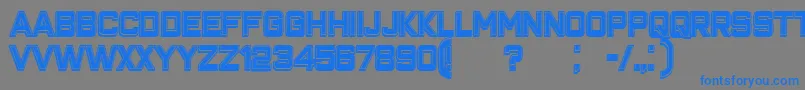 Шрифт ClosenessOutlineFilled – синие шрифты на сером фоне