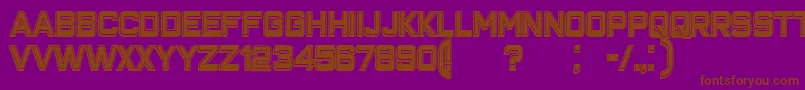 ClosenessOutlineFilled Font – Brown Fonts on Purple Background