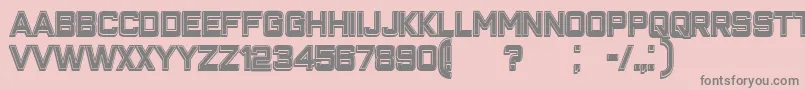 ClosenessOutlineFilled-Schriftart – Graue Schriften auf rosa Hintergrund