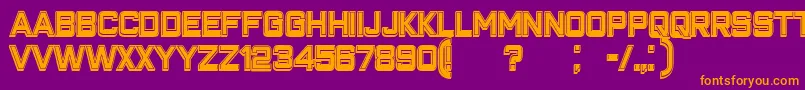 Шрифт ClosenessOutlineFilled – оранжевые шрифты на фиолетовом фоне