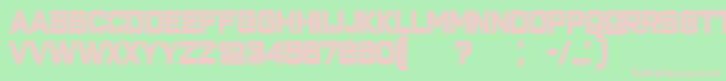 ClosenessOutlineFilled Font – Pink Fonts on Green Background