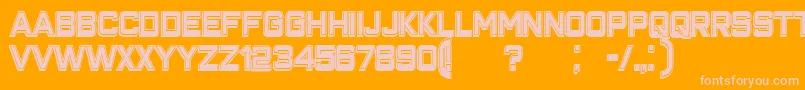 フォントClosenessOutlineFilled – オレンジの背景にピンクのフォント