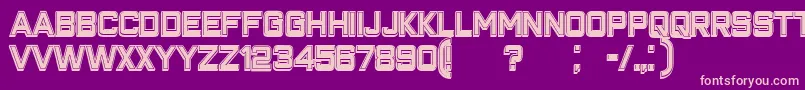 フォントClosenessOutlineFilled – 紫の背景にピンクのフォント